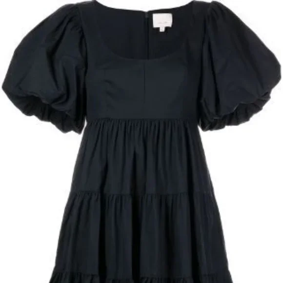 CINQ A SEPT ETHEL A-LINE BABYDOLL DRESS NAVY BLUE SIZE 2 NWT - Picture 2 of 16
